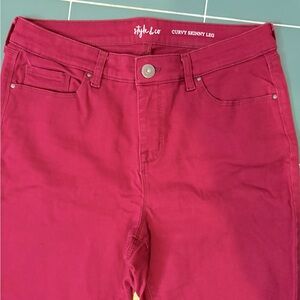 Style & Co. Curvy Skinny Jeans - Raspberry